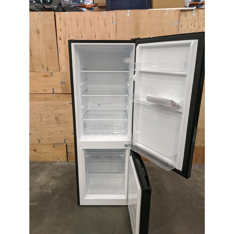 Refurbished electriQ eqfs50141ffb Freestanding 167 Litre 60/40 Fridge Freezer Black