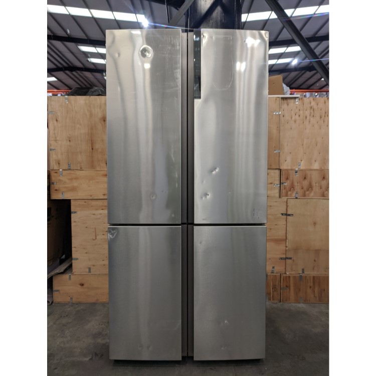 Refurbished Haier HTF-610DM7 Freestanding 712 Litre 70/30 Frost Free American Fridge Freezer Stainless Steel