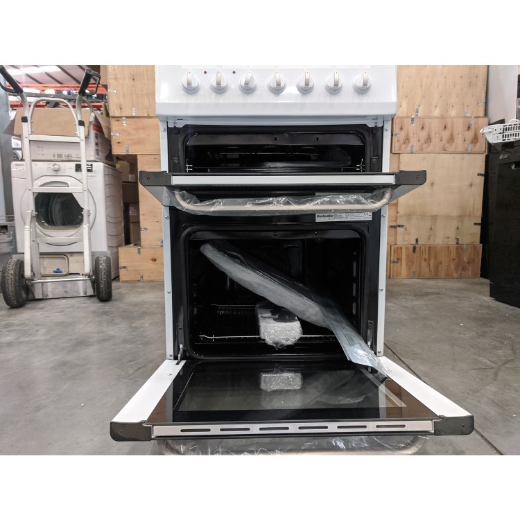 Refurbished Montpellier TDF60W 60cm Dual Fuel Double Cavity Cooker White