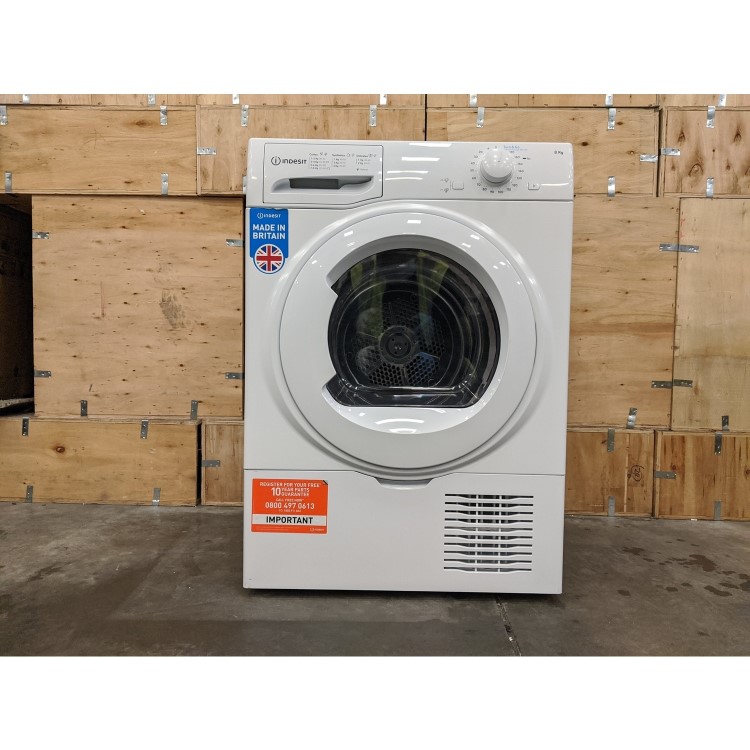 Refurbished Indesit I2D81WUK Freestanding Condenser 8KG Tumble Dryer White