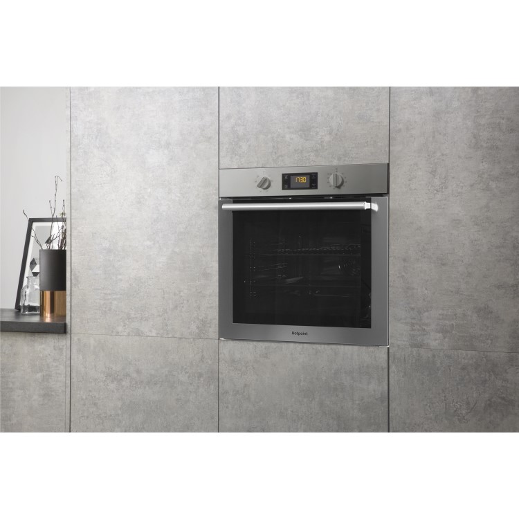 GRADE A2 - Hotpoint SA4544HIX 8 Function Electric Built-in Single Oven - Stainless Steel