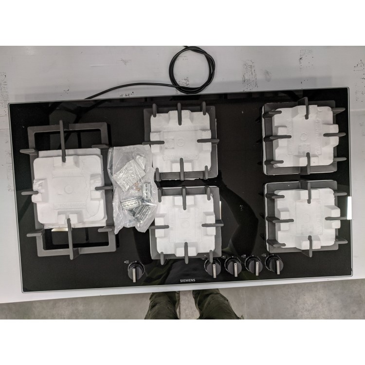 Refurbished Siemens iQ500 EP9A6SB90 92cm Gas on Glass 5 Burner Gas Hob Black