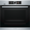 Refurbished Bosch Serie 8 HRG6769S6B 60cm Single Built In Electric Oven With Pyrolytic Cleaning Stainless Steel