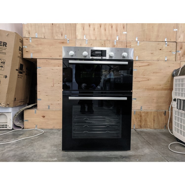 Refurbished Bosch Serie 2 MHA133BR0B 60cm Double Built In Electric Oven Stainless Steel