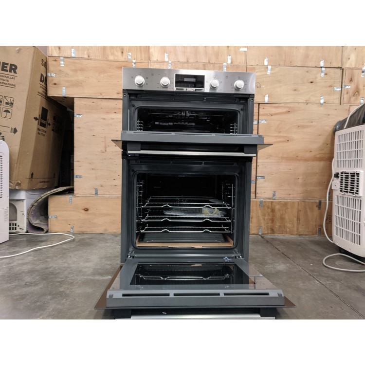 Refurbished Bosch Serie 2 MHA133BR0B 60cm Double Built In Electric Oven Stainless Steel