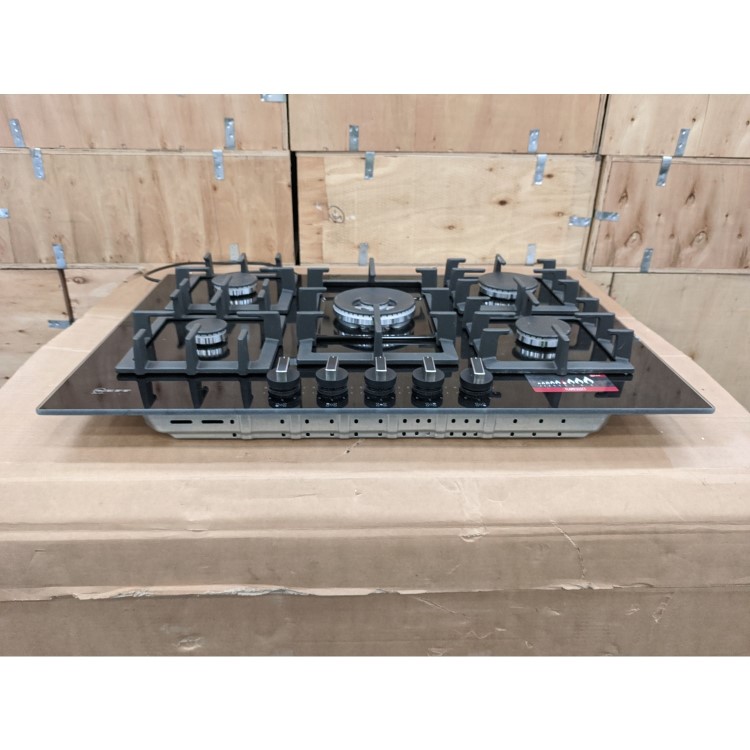Refurbished Neff N70 T27CS59S0 75cm 5 Burner Gas on Glass Gas Hob Black