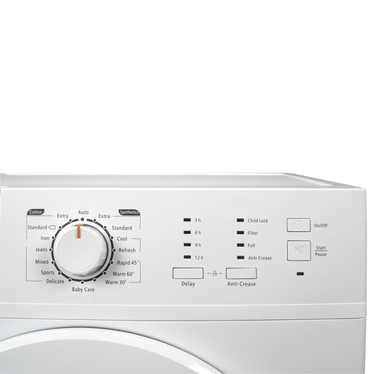 GRADE A2 - electriQ 8kg Freestanding Condenser Tumble Dryer - White