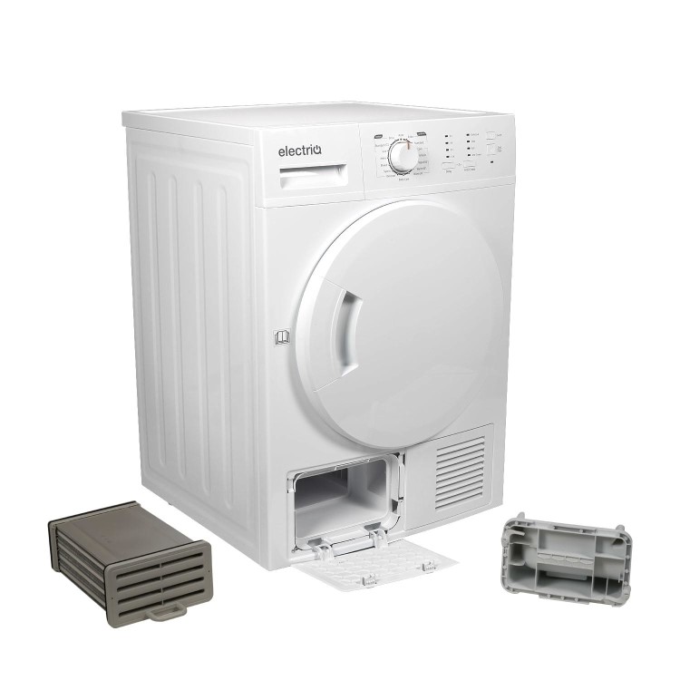 GRADE A2 - electriQ 8kg Freestanding Condenser Tumble Dryer - White