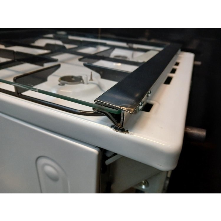 Refurbished Hotpoint 50cm Double Cavity Gas Cooker with Lid - White