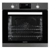 Refurbished electriQ 78L Dark Grey Steel Pyrolytic Self-cleaning Electric Single Oven - supplied with a plug