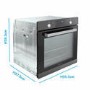 Refurbished electriQ EQBIOPYROVINOX 60cm Single Built In Electric Oven Grey
