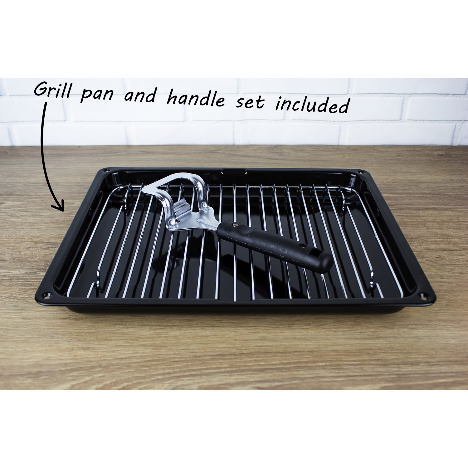 electriQ 78L Pyrolytic Self Cleaning Electric Plug In Single Oven