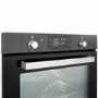 Refurbished electriQ EQBIOPYROVINOX 60cm Single Built In Electric Oven Grey