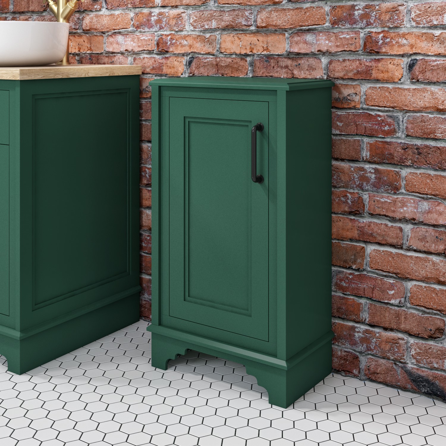 Green Freestanding Storage Unit 450mm - Camden