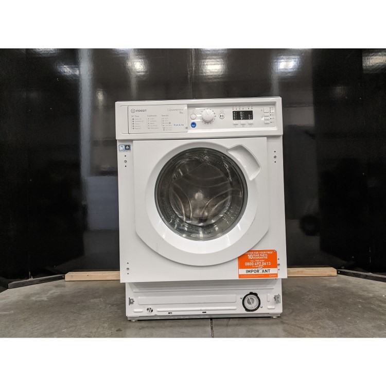 Refurbished Indesit BIWMIL81284 Integrated 8KG 1200 Spin Washing Machine White