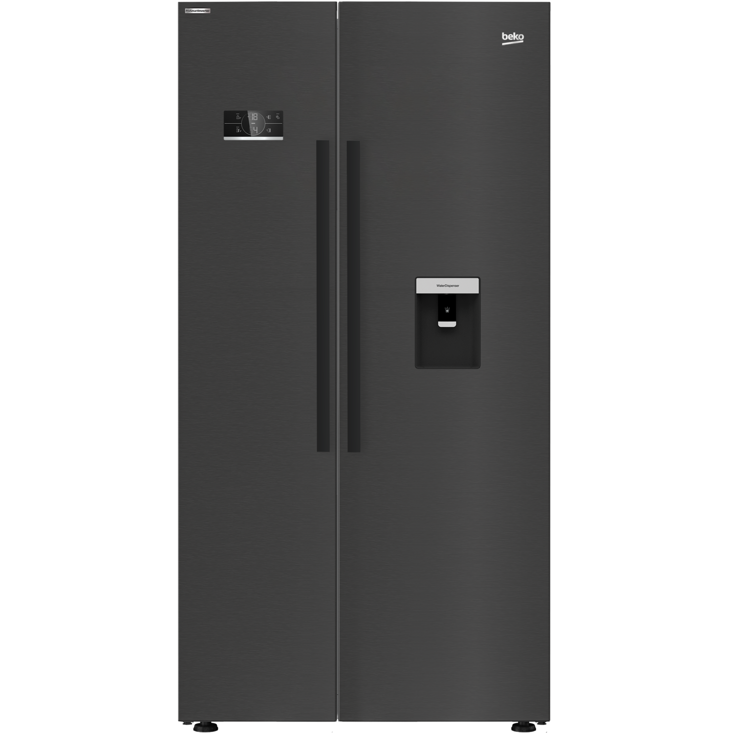 Refurbished Beko HarvestFresh ASD2341VB 554 Litre American Style Fridge Freezer With Non-plumb Water