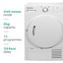 Refurbished electriQ 8kg Freestanding Condenser Tumble Dryer - White