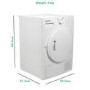 GRADE A2 - electriQ 8kg Freestanding Condenser Tumble Dryer - White