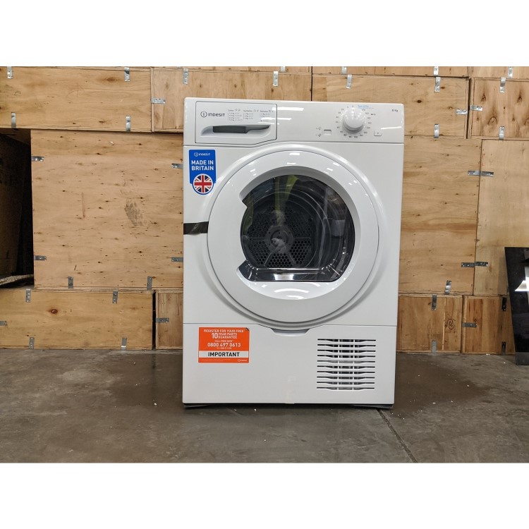 Refurbished Indesit I2D81WUK Freestanding Condenser 8KG Tumble Dryer White