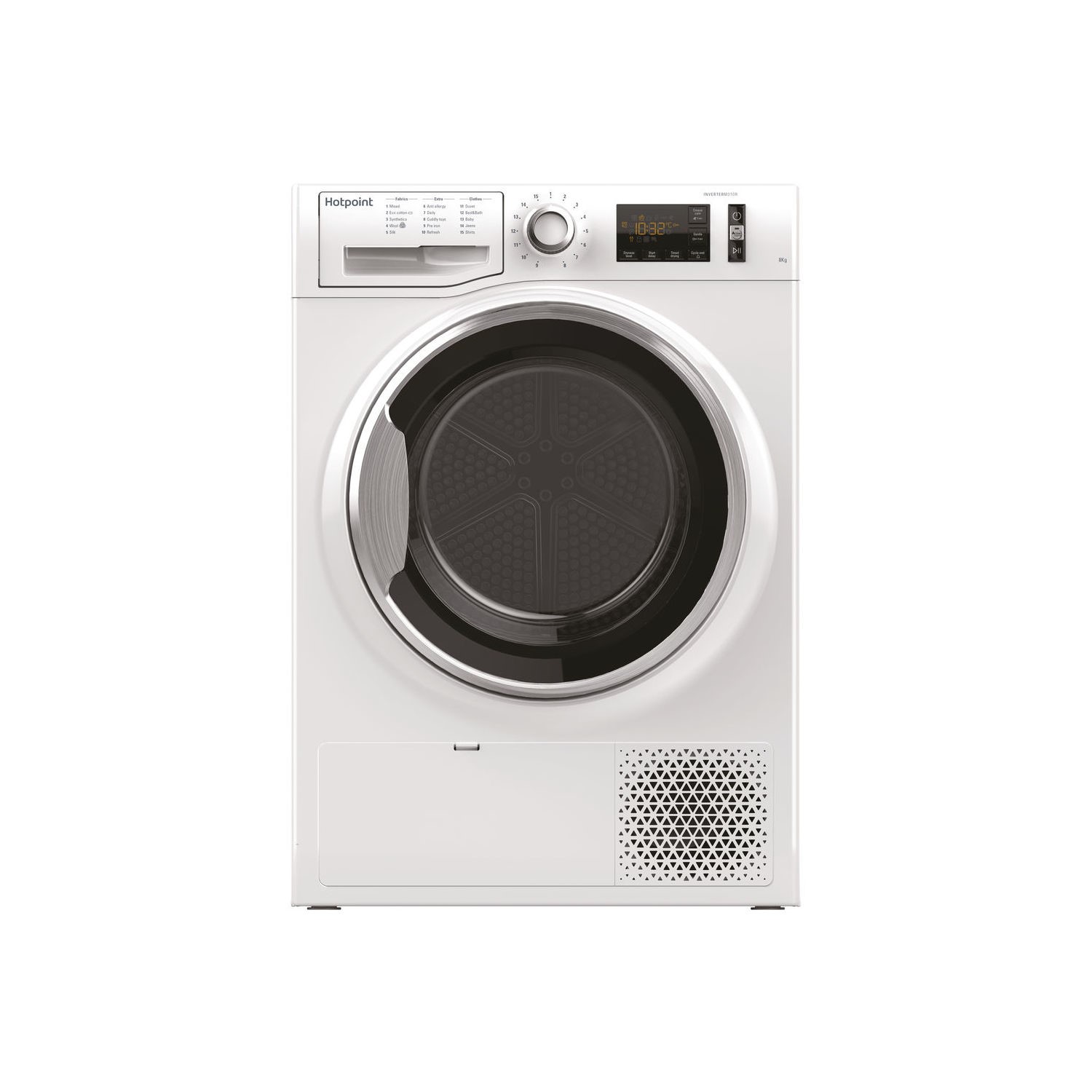 Refurbished Hotpoint ActiveCare NTM1182XB Freestanding Condenser 8KG Tumble Dryer With Heat Pump Tec