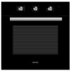 Refurbished electriQ 65 litre 8 Function Fan Assisted Electric Single oven in Black - Supplied with a plug