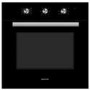 electriQ Plug In Electric Fan Assisted Single Oven - Black