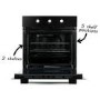 electriQ Plug In Electric Fan Assisted Single Oven - Black