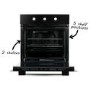 GRADE A1 - electriQ 65 litre 8 Function Fan Assisted Single oven in Black - Supplied with a plug 