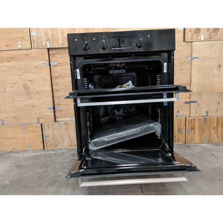 Refurbished Indesit Aria IDU6340BL 60cm Double Built Under Electric Oven Black
