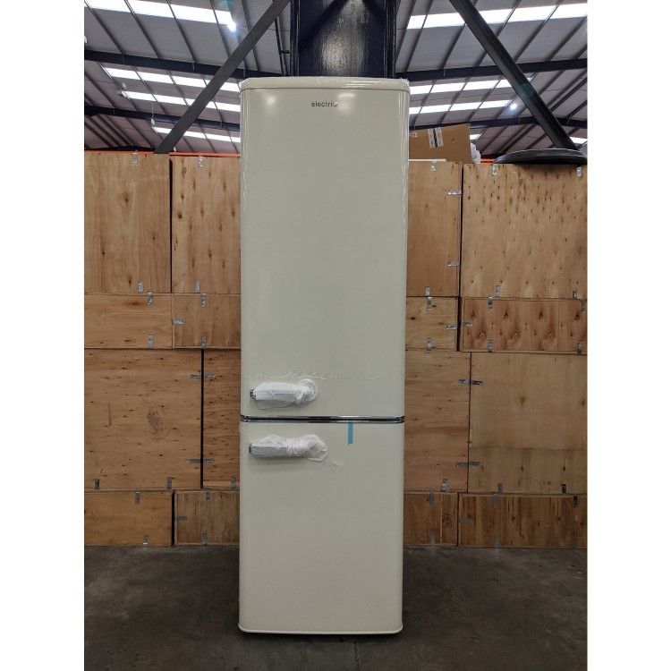 Refurbished electriQ EQ6040RETROCREAM Freestanding 244 Litre 60/40 Retro Fridge Freezer Cream