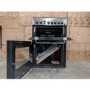 Refurbished Indesit KDP60SE 60cm Double Oven Dual Fuel Cooker Stainless Steel