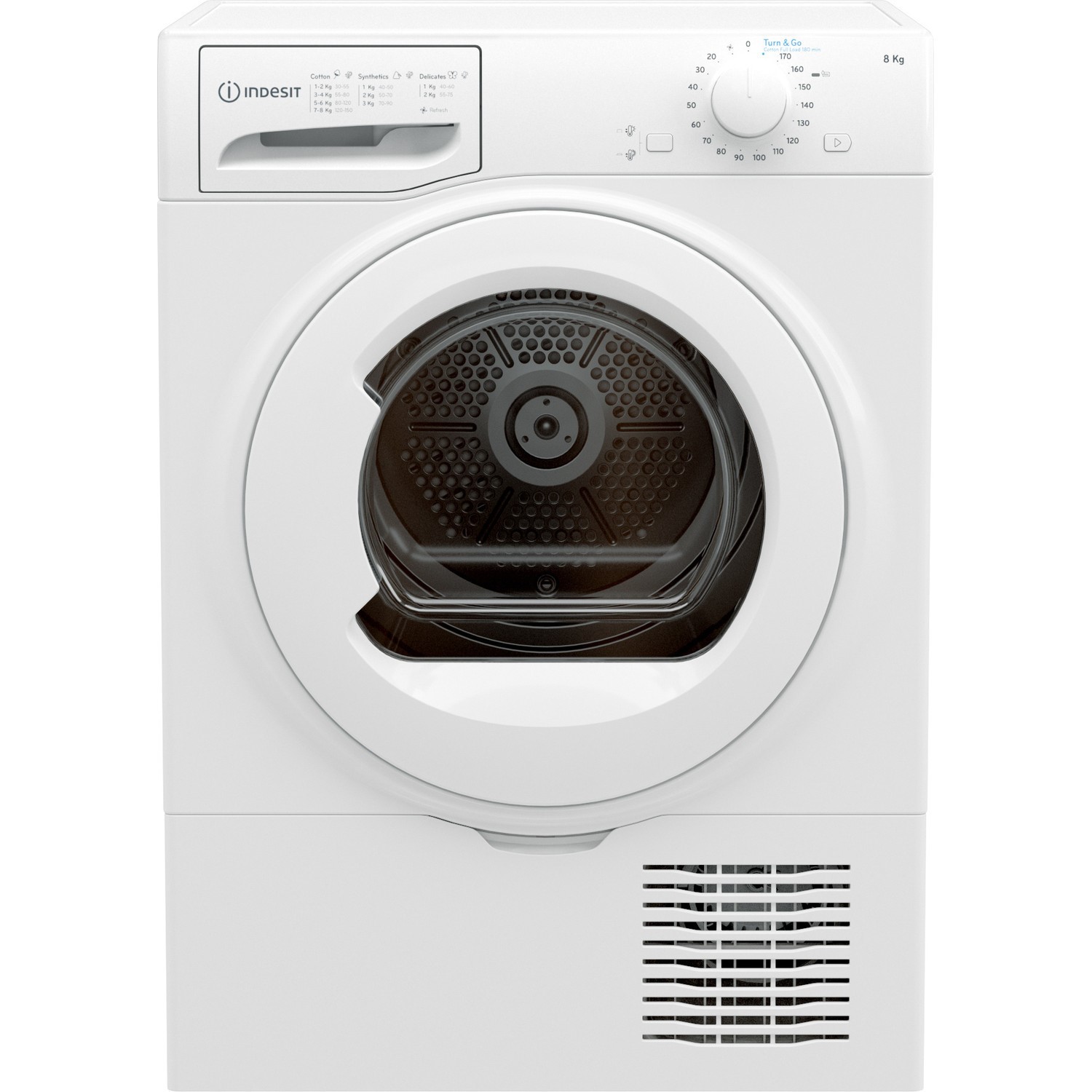 Indesit 8kg Condenser Tumble Dryer - White I2D81WUK | Appliances Direct