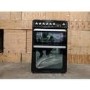Refurbished Hotpoint Ultima HUD61KS 60cm Double Oven Dual Fuel Cooker Black