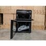 Refurbished Hotpoint Ultima HUD61KS 60cm Double Oven Dual Fuel Cooker Black