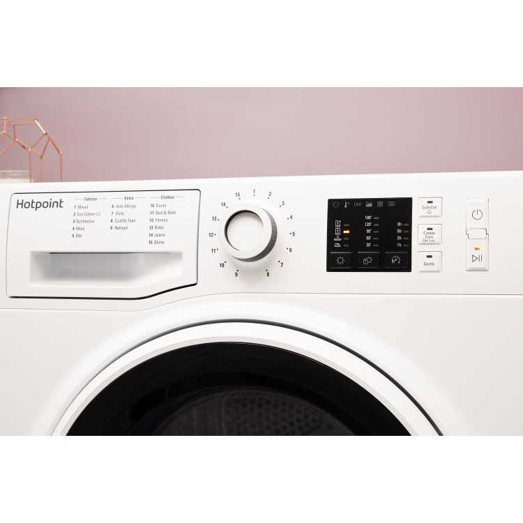 Refurbished Hotpoint NTM1081WK Freestanding Condenser 8KG Tumble Dryer White