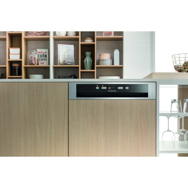 Hotpoint Aquarius 13 Place Settings Semi Integrated Dishwasher - Stainless steel