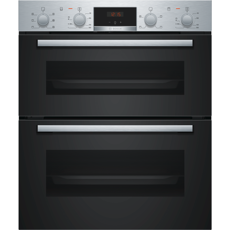GRADE A2 - Bosch NBS113BR0B Serie 2 Multifunction Electric Built Under Double Oven - Stainless Steel