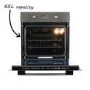 GRADE A3 - electriQ 65 litre 9 Function Full Fan Electric Single Oven Stainless Steel - Supplied with a plug