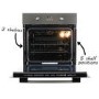 GRADE A3 - electriQ 65 litre 9 Function Full Fan Electric Single Oven Stainless Steel - Supplied with a plug