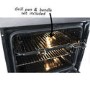 GRADE A3 - electriQ 65 litre 9 Function Full Fan Electric Single Oven Stainless Steel - Supplied with a plug