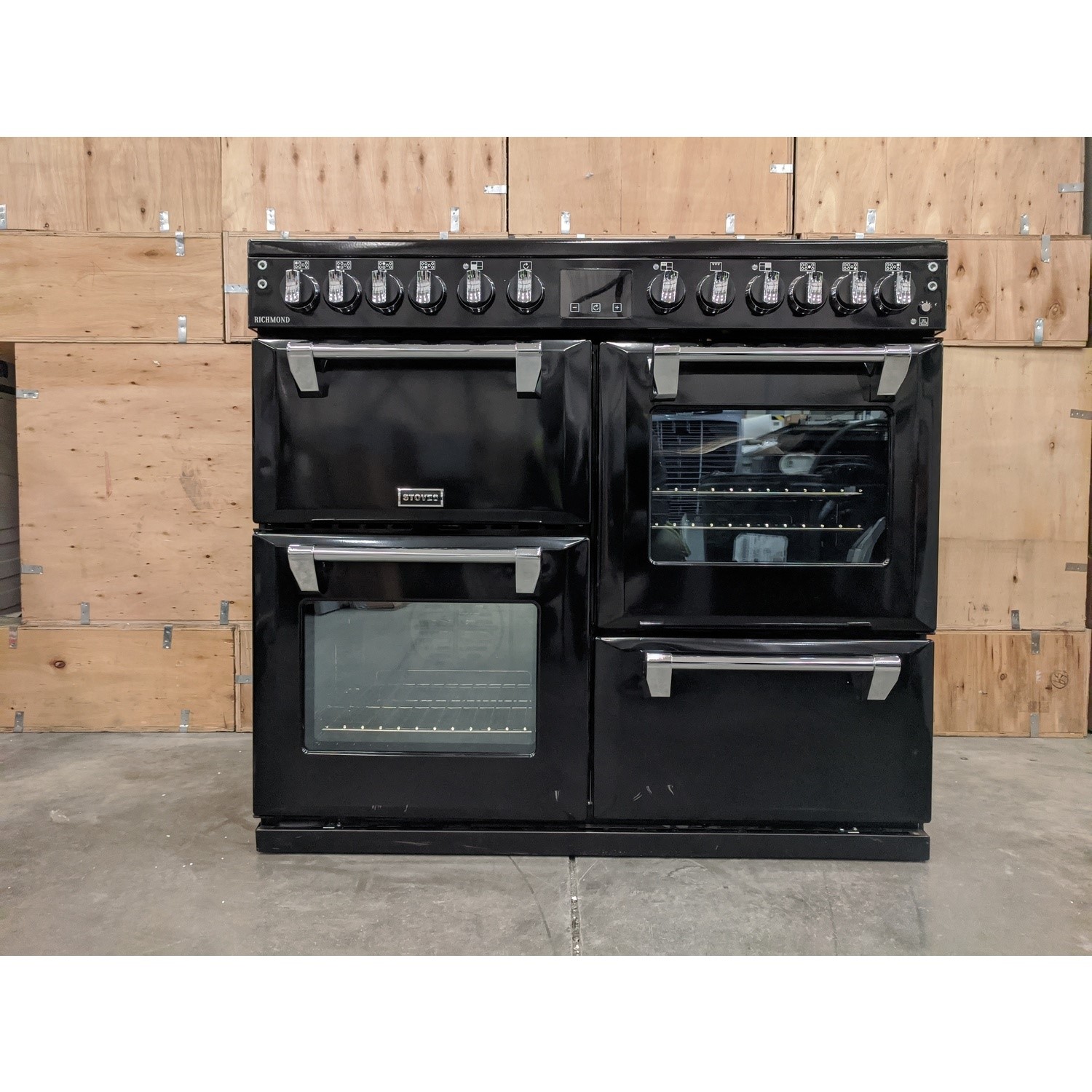 Refurbished Stoves Richmond S1000DF 100cm Dual Fuel Range Cooker Black