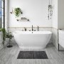 GRADE A1 - Manilla Freestanding Bath Double Ended Back To Wall - 1650 x 780mm