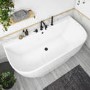 GRADE A1 - Manilla Freestanding Bath Double Ended Back To Wall - 1650 x 780mm