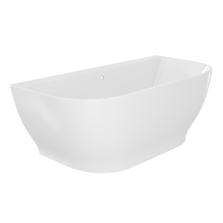 GRADE A1 - Manilla Freestanding Bath Double Ended Back To Wall - 1650 x 780mm