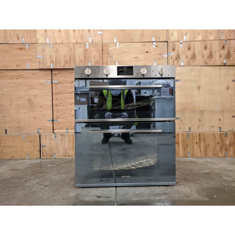 Refurbished Smeg Cucina DUSF400S 60cm Double Built Under Electric Oven Stainless Steel