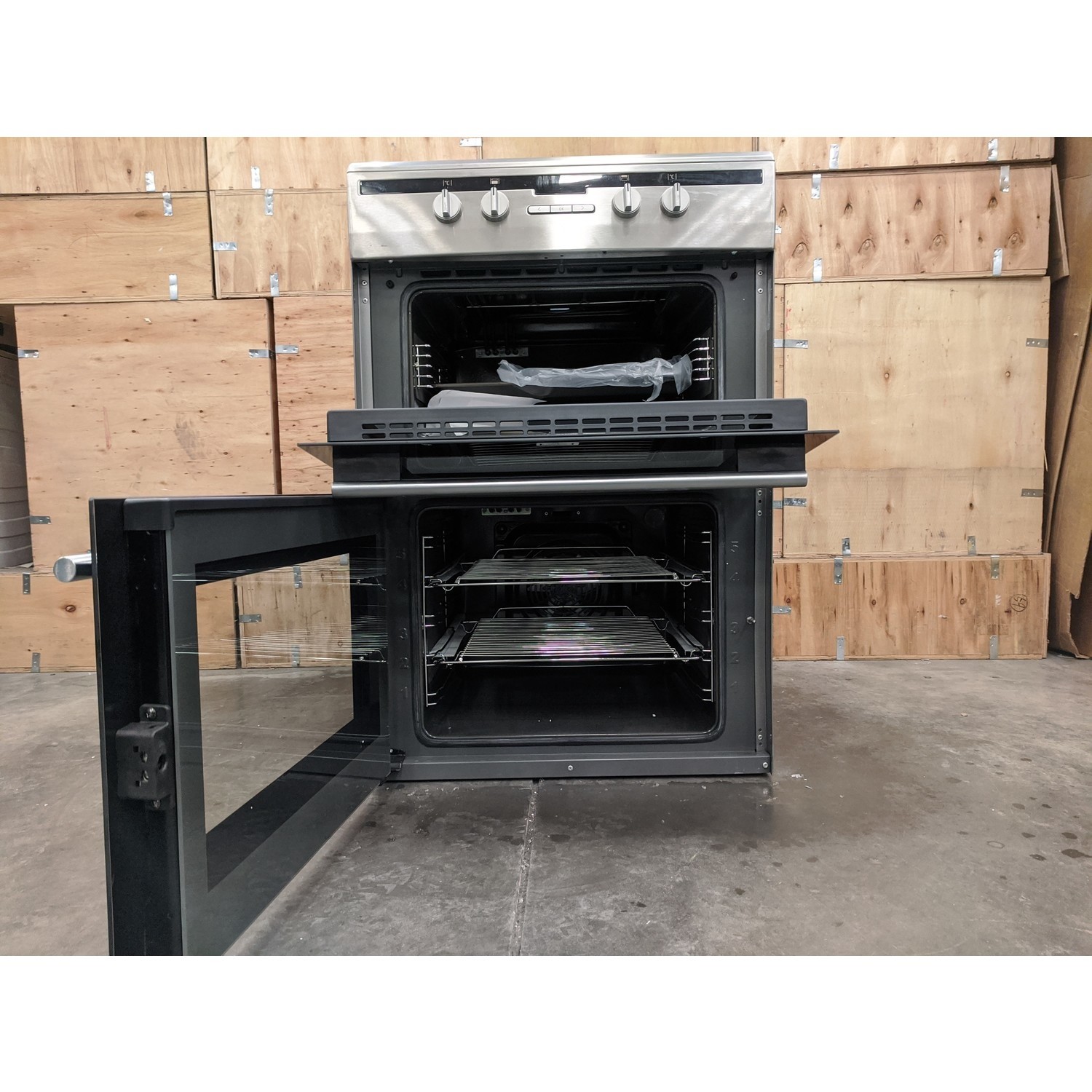 Refurbished Amica AFN6550SS 60cm Double Oven Electric Cooker with