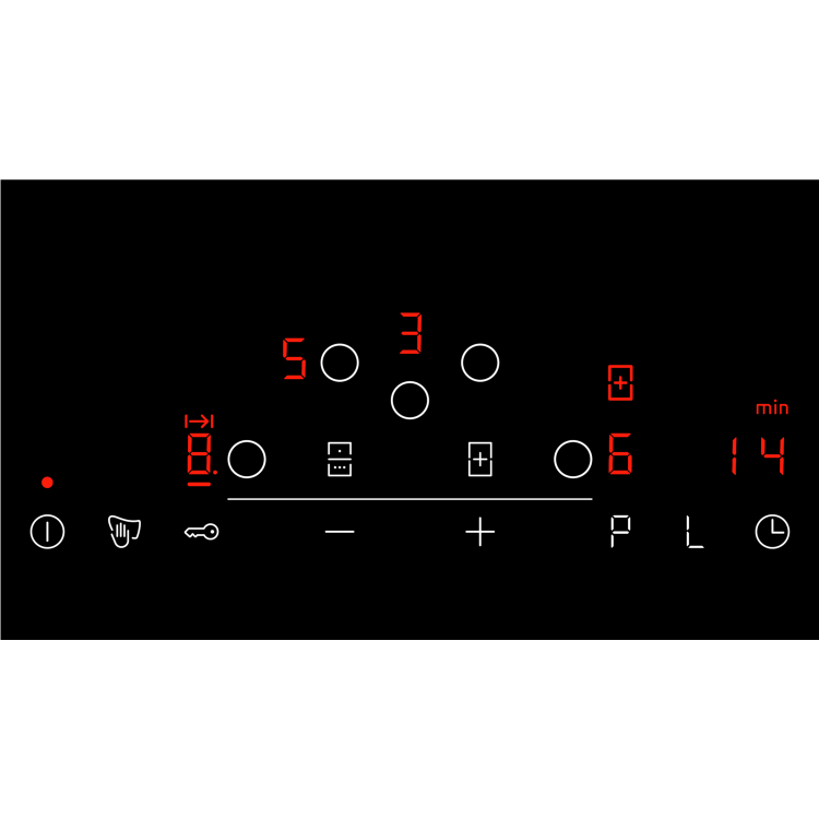 GRADE A2 - Neff T48FD23X2 N70 Five Zone 80cm Induction Hob With TouchControl & CombiZone - Black Glass