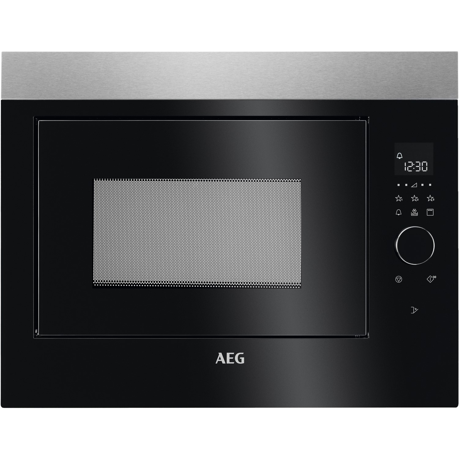 AEG 26L BuiltIn Microwave & Grill Black & Stainless Steel MBE2658DEM