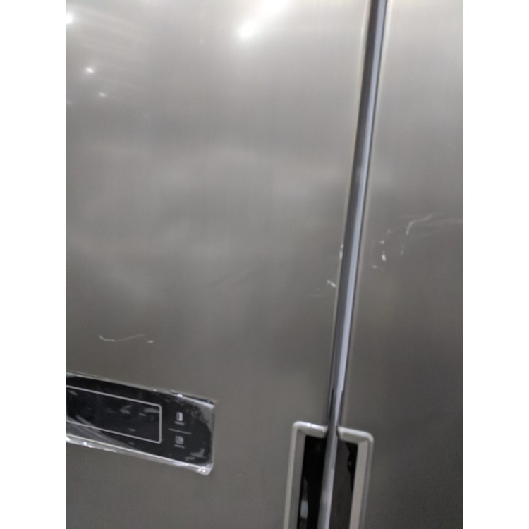 Refurbished Hoover HHSBSO6174XK Freestanding 521 Litre 50/50 Frost Free American Fridge Freezer Stainless Steel