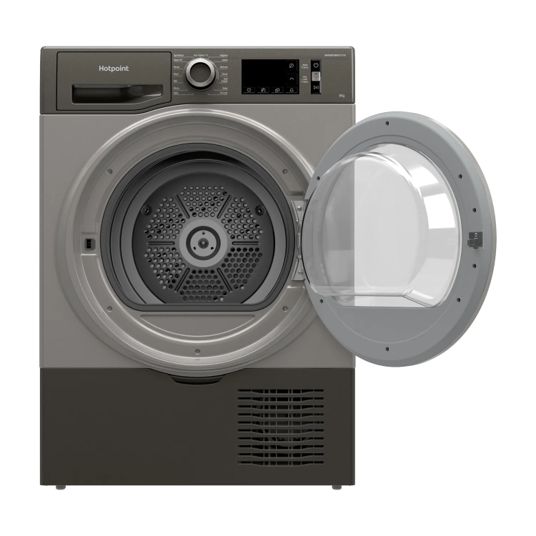 Refurbished Hotpoint H3D81GSUK Freestanding Condenser 8KG Tumble Dryer Graphite